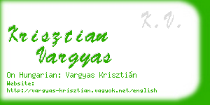 krisztian vargyas business card